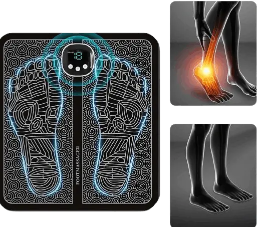 Footo EMS Foot Massager in use